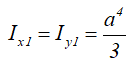 Моменты инерции квадрата относительно смещенных осей
