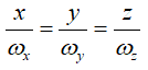 Уравнения мгновенной оси вращения в подвижной системе координат