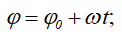 Формула угловой скорости при равномерном вращении твердого тела